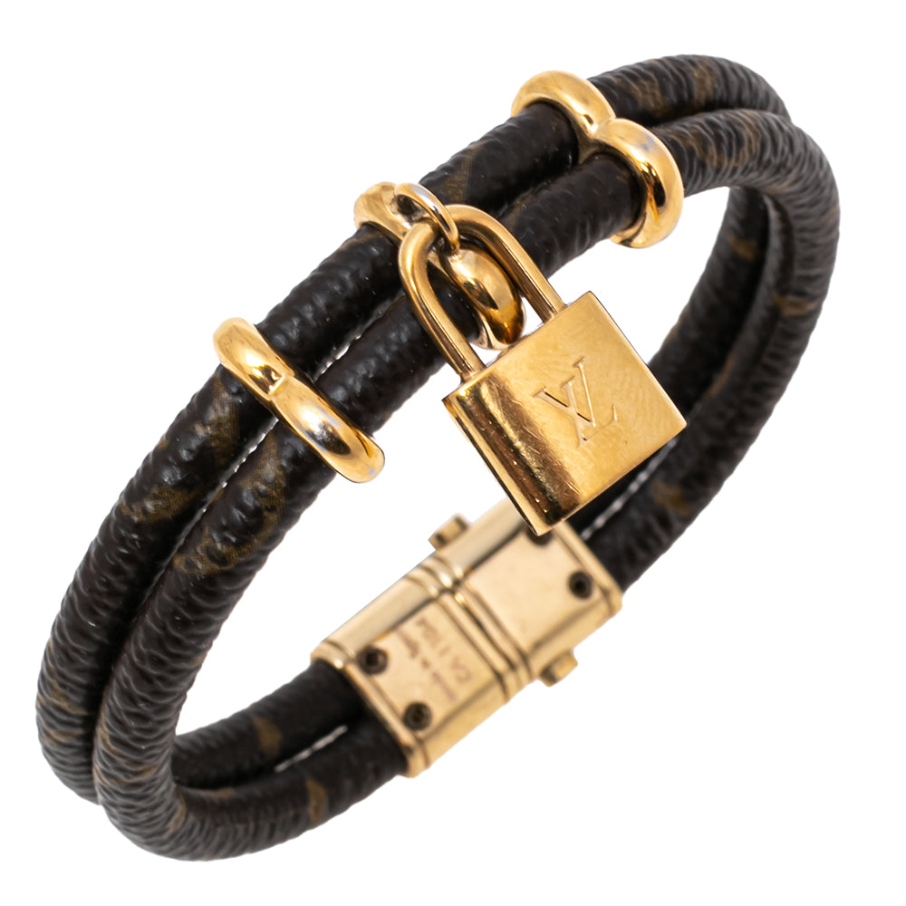 Louis Vuitton Keep It Twice Monogram Bracelet - Gold-Tone Metal
