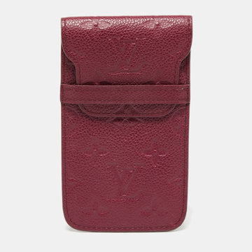 LOUIS VUITTON Aurore Monogram Empreinte Leather Flap Phone Case