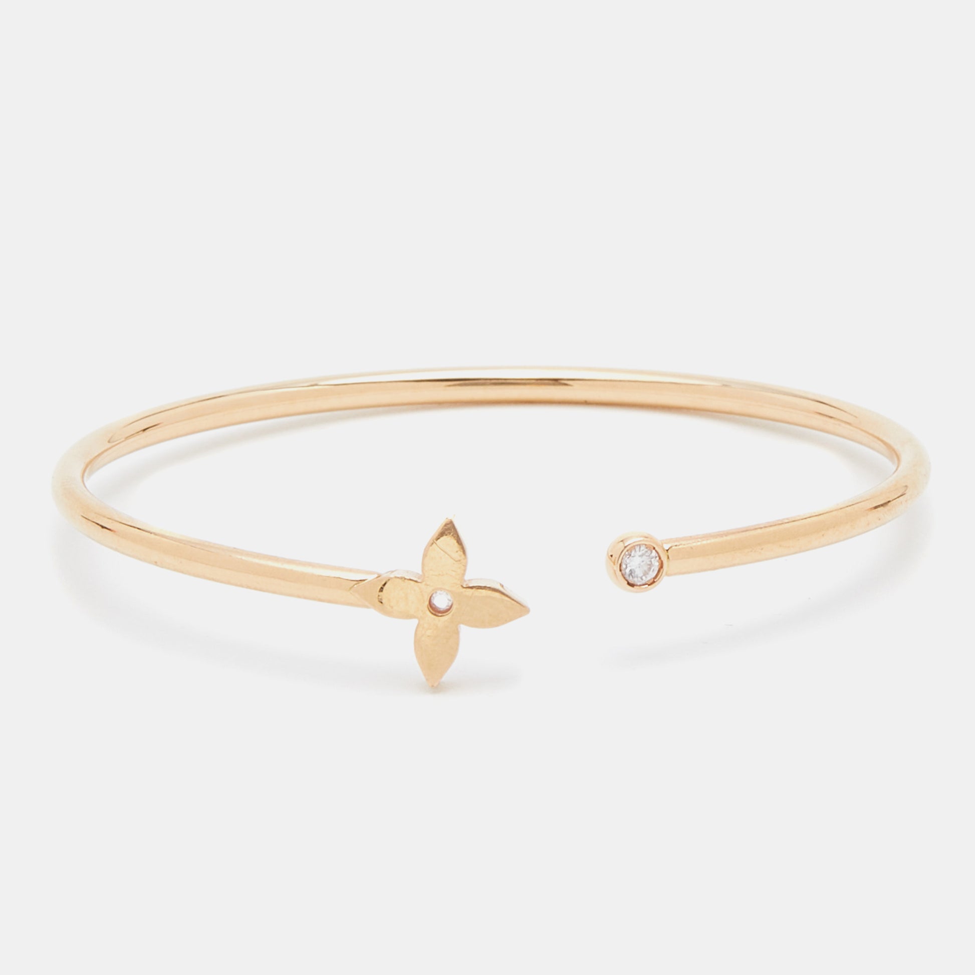 Louis Vuitton Idyll Blossom 18k Gold Diamond Cuff Bracelet for