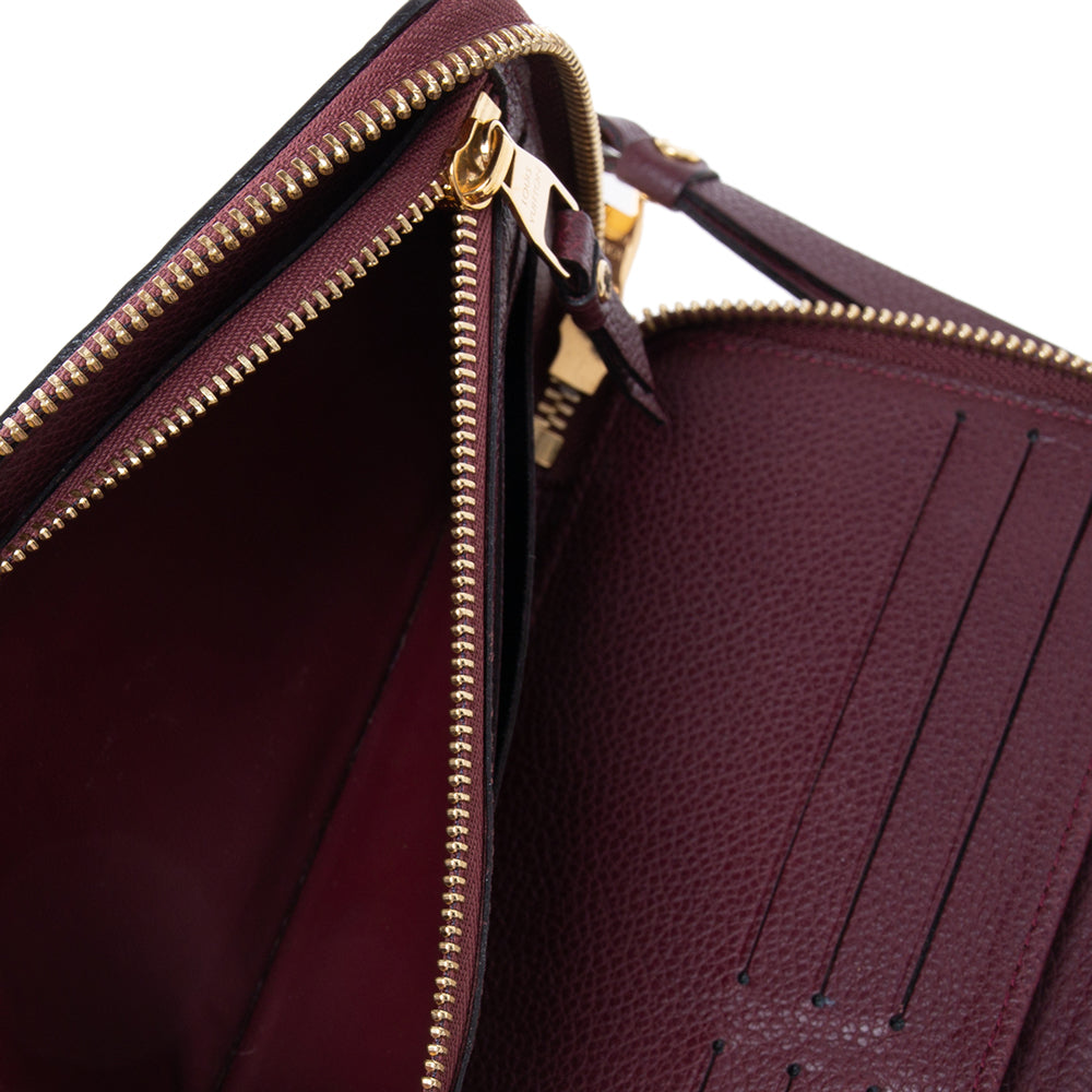 Louis Vuitton Grenat Monogram Empreinte Leather Secret Long Wallet