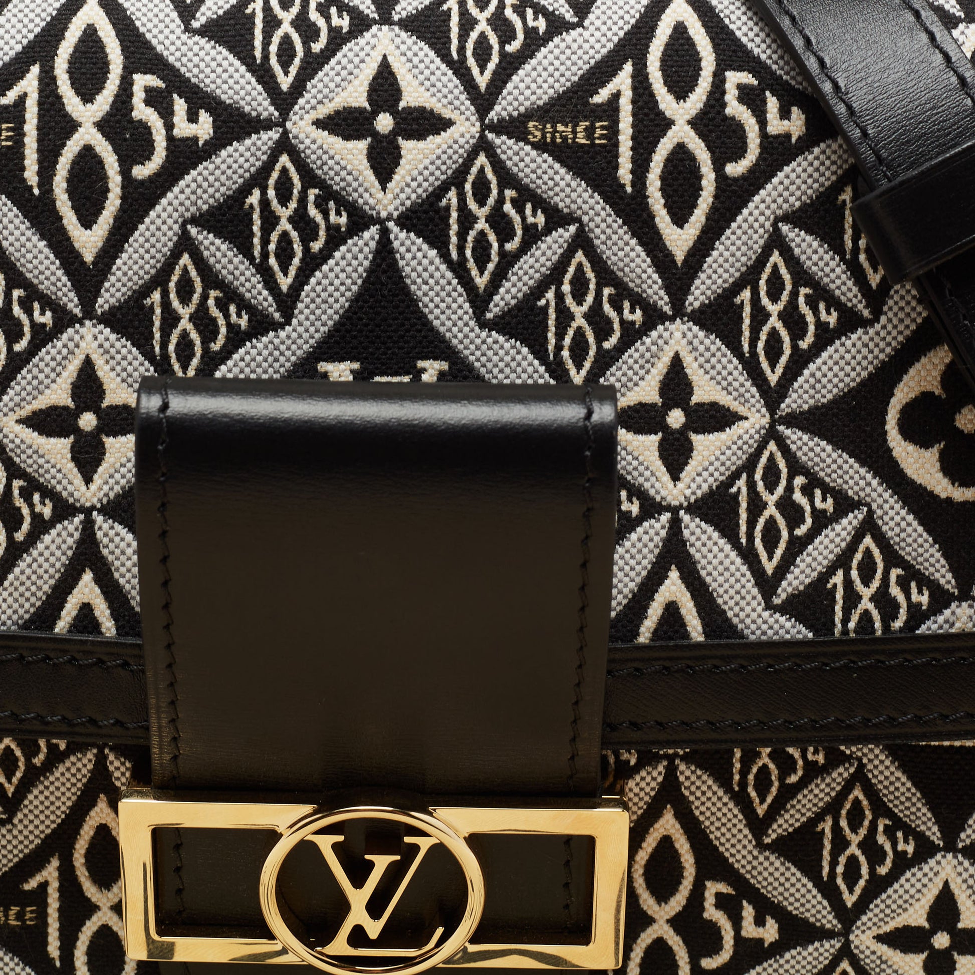 Louis Vuitton Black Monogram Jacquard and Leather Since 1854 Dauphine