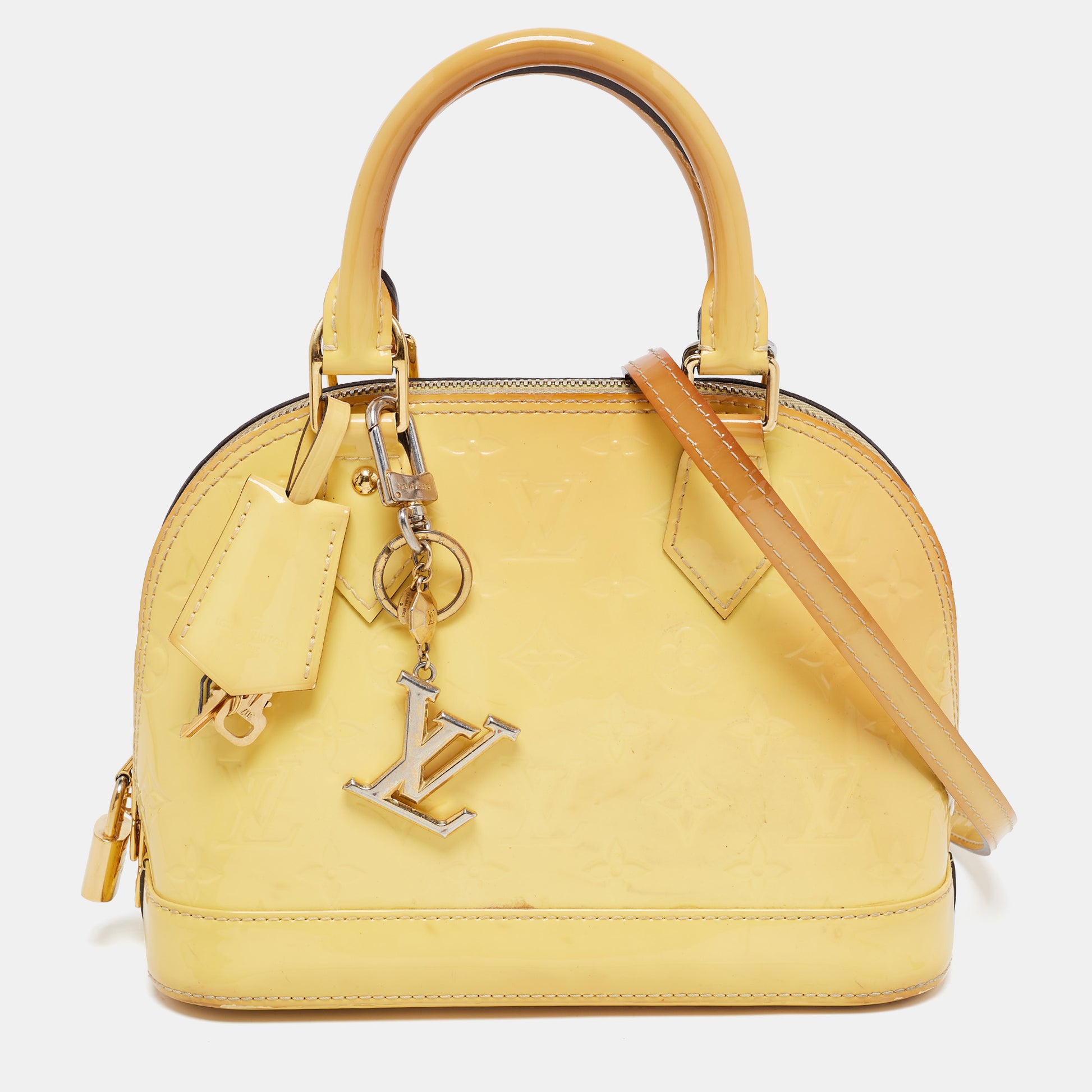 Pre-owned Louis Vuitton Alma BB Citrine Yellow Bag