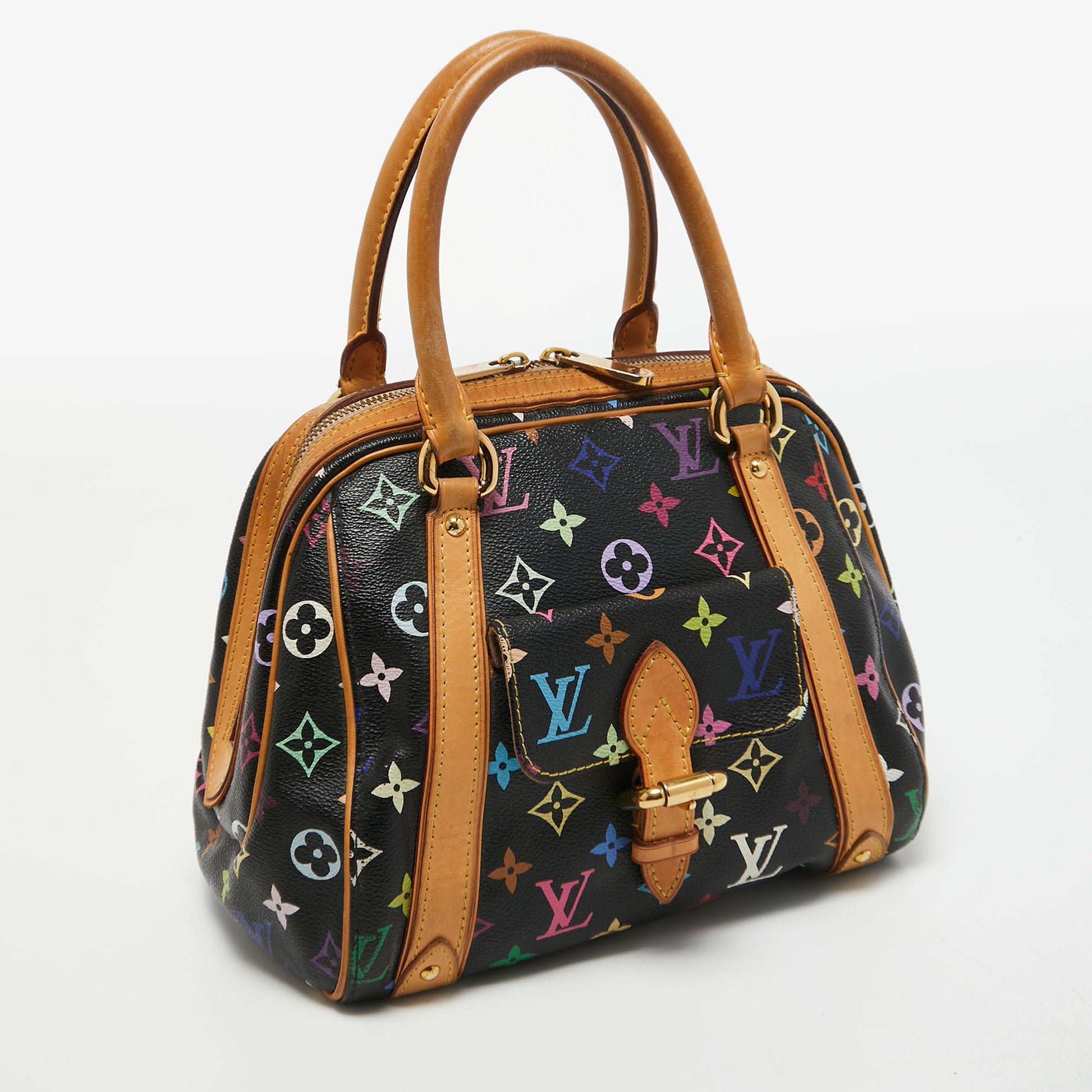 Louis Vuitton Black Multicolore Monogram Canvas Priscilla Bag