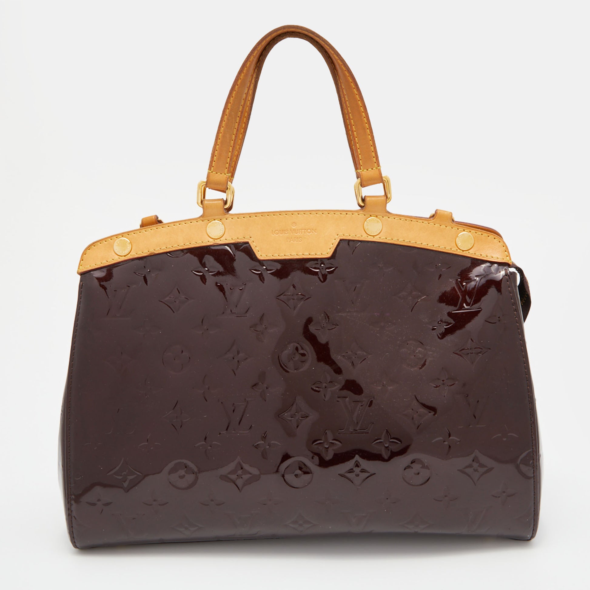 Louis Vuitton Brea MM Monogram Vernis Satchel Bag