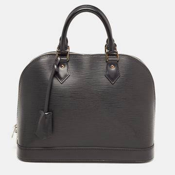 LOUIS VUITTON Black Epi Leather Alma PM Bag