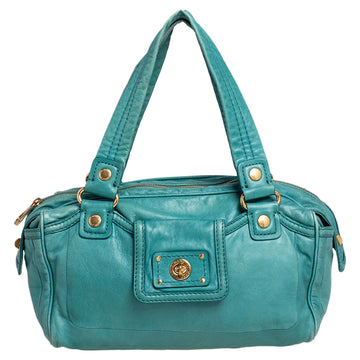 Marc by Marc Jacobs Green Leather Totally Turnlock Benny Satchel