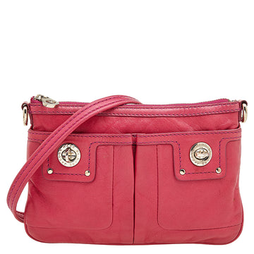 Marc by Marc Jacobs Pink Leather Totally Turnlock Percy Crossbody Bag