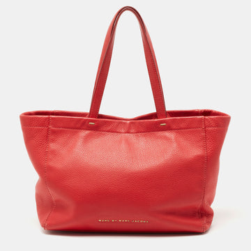 Marc by Marc Jacobs Red Leather What's The T Woodland Tote