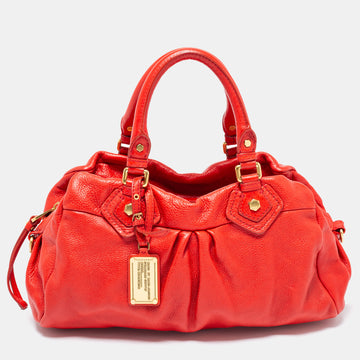 Marc by Marc Jacobs Red Leather Classic Q Baby Groovee Satchel