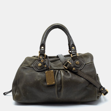 Marc by Marc Jacobs  Green Leather Zip Satchel