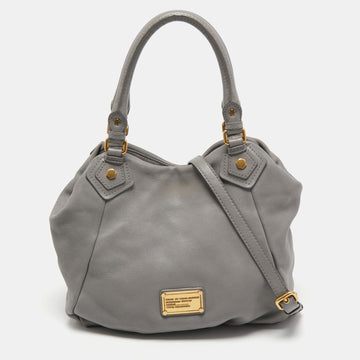 Marc by Marc Jacobs Grey Leather Classic Q Francesca Shoulder Bag