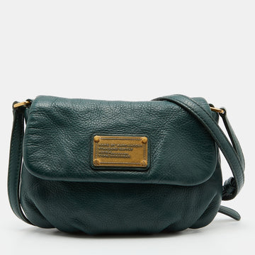 Marc By Marc Jacobs Green Leather Classic Q Natasha Crossbody Bag