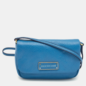 Marc by Marc Jacobs Blue Leather Too Hot to Handle Sofia Crossbody Bag