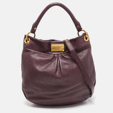 Marc by Marc Jacobs Purple Leather Classic Q Hillier Hobo