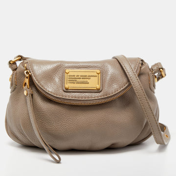 MARC BY MARC JACOBS Taupe Leather Classic Q Natasha Crossbody Bag