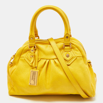 MARC BY MARC JACOBS Yellow Leather Classic Q Baby Aidan Satchel
