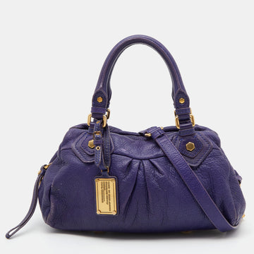 MARC BY MARC JACOBS Purple Leather Classic Q Baby Groovee Bag