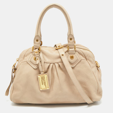 MARC BY MARC JACOBS Beige Leather Classic Q Baby Groovee Satchel