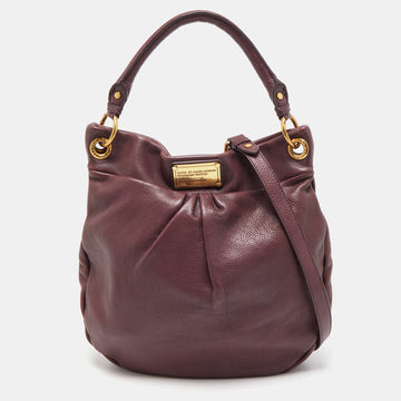 MARC BY MARC JACOBS Prune Leather Classic Q Hillier Hobo