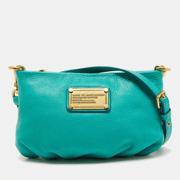 MARC BY MARC JACOBS Green Leather Classic Q Percy Crossbody Bag