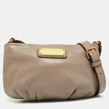 MARC BY MARC JACOBS Grey Leather Classic Q Percy Crossbody Bag