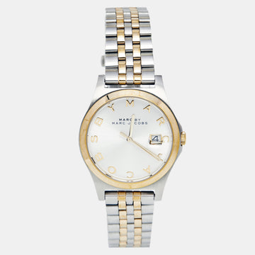Marc By Marc Jacobs Silver Two Tone Stainless Steel Slim MBM3319 Women's Wristwatch 36 mm