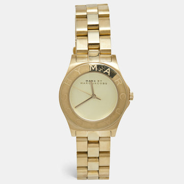 MARC BY MARC JACOBS Champagne Gold Plated Stainless Steel Blake MBM3126 Women's Wristwatch 36 mm