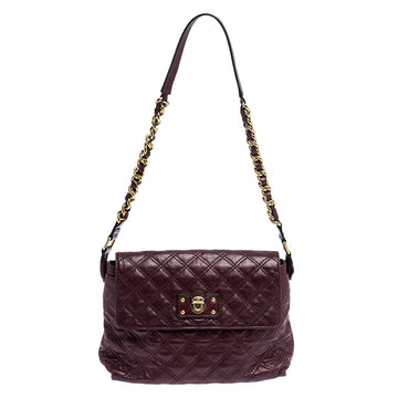Marc Jacobs Purple Leather Day To Night Single Shoulder Bag