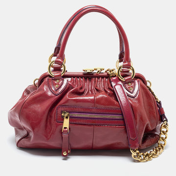 Marc Jacobs Red Patent Leather Stam Satchel