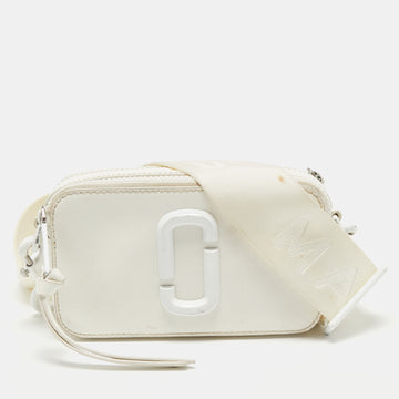Marc Jacobs White Leather Snapshot Camera Crossbody Bag
