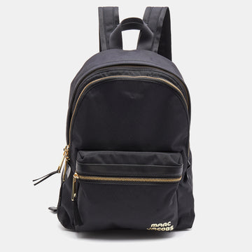 Marc Jacobs Black Nylon and Leather Classic Logo Backpack