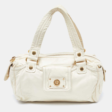 MARC JACOBS Off White Leather Satchel