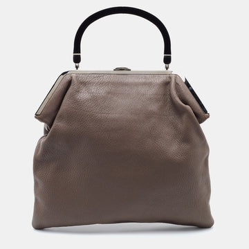 Marni Brown Leather Frame Bag