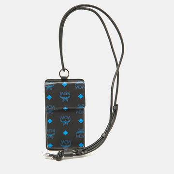 MCM Black Leather Phone Crossbody Bag