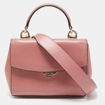 MICHAEL KORS Old Rose Leather Ava Top Handle Bag