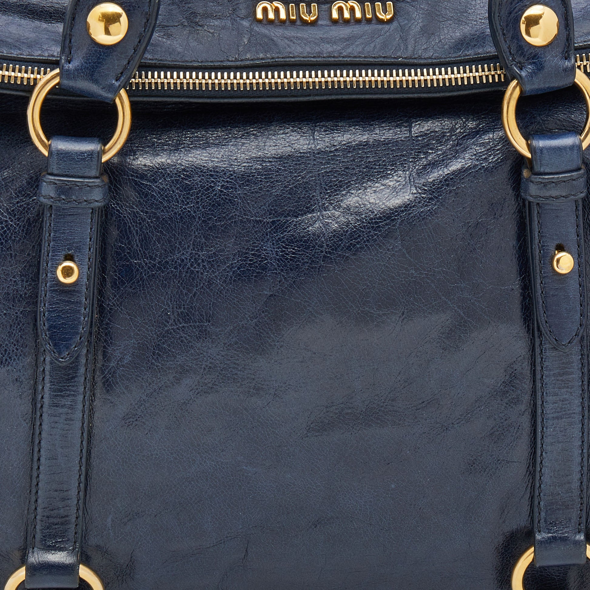 Miu Miu Small Bluette Bow Bag Vitello Shine