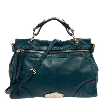Mulberry Dark Teal Green Leather Taylor Top Handle Bag