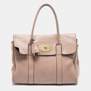 Mulberry Beige Leather Bayswater Satchel