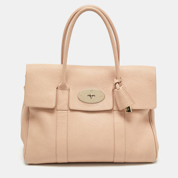 Mulberry Dusty Pink Grained Leather Bayswater Satchel