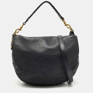 Mulberry Black Leather Effie Flap Hobo