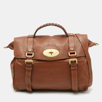 Mulberry Brown Leather Bayswater Top Handle Bag