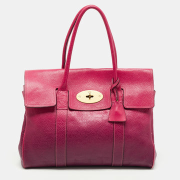 MULBERRY Pink/Purple Ombre Leather Bayswater Satchel
