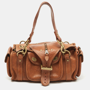 MULBERRY Brown Leather Emmy Darwin Satchel