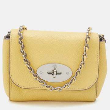 MULBERRY Yellow Leather Mini Lily Shoulder Bag