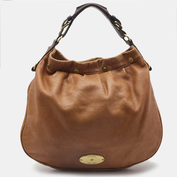 MULBERRY Brown Pebbled Leather Mitzy Hobo