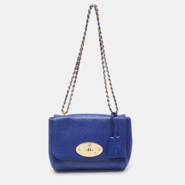MULBERRY Blue Leather Small Lily Shoulder Bag