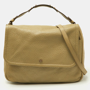 MULBERRY Avocado Green Leather Flap Hobo