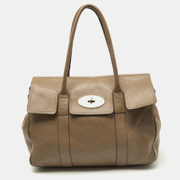 MULBERRY Beige Leather Bayswater Satchel
