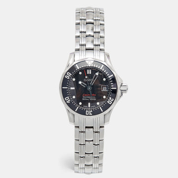 Omega Black Stainless Steel Seamaster 212.30.28.61.01.001 Women's Wristwatch 28 mm