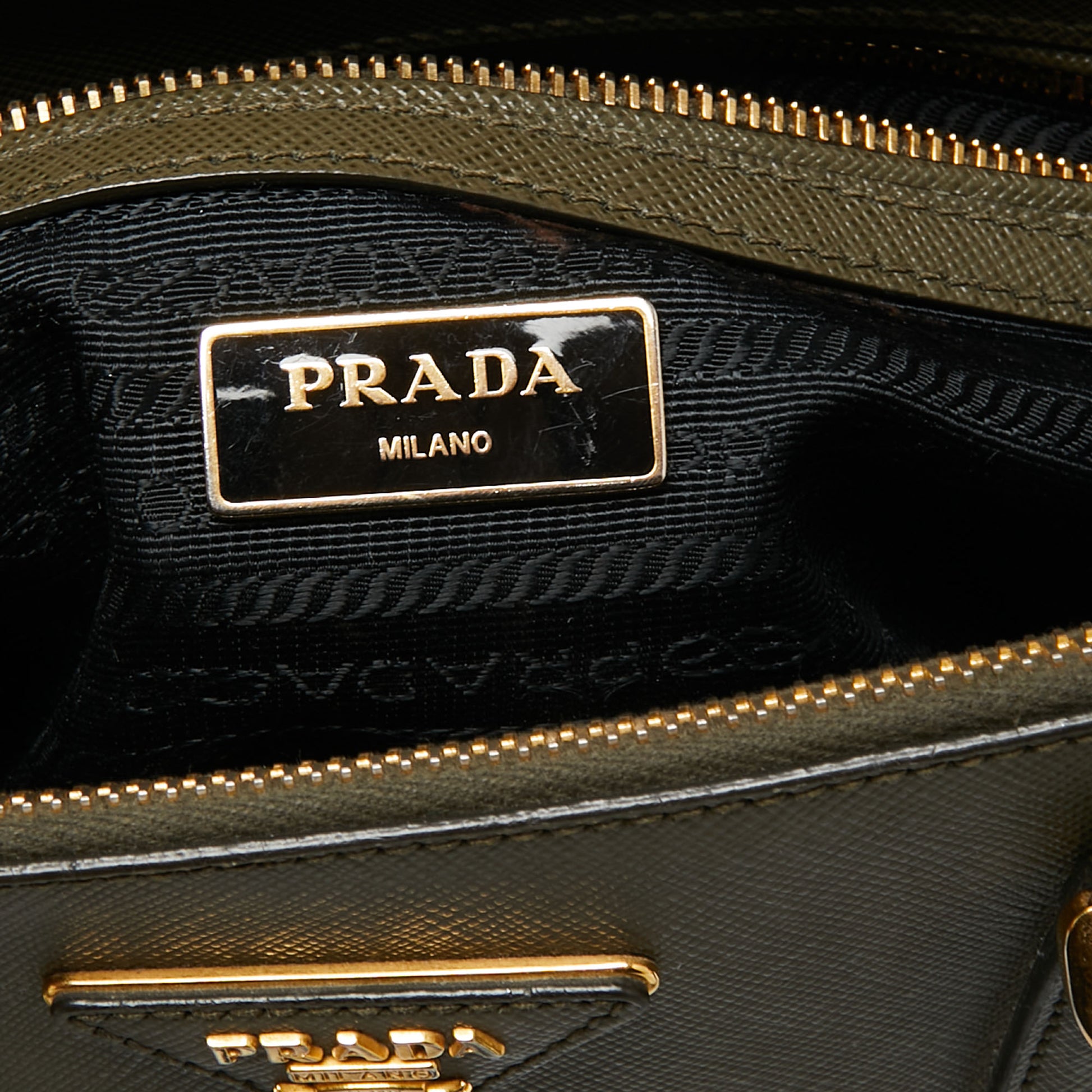 Prada Galleria Double Zip Tote Saffiano Leather Mini at 1stDibs